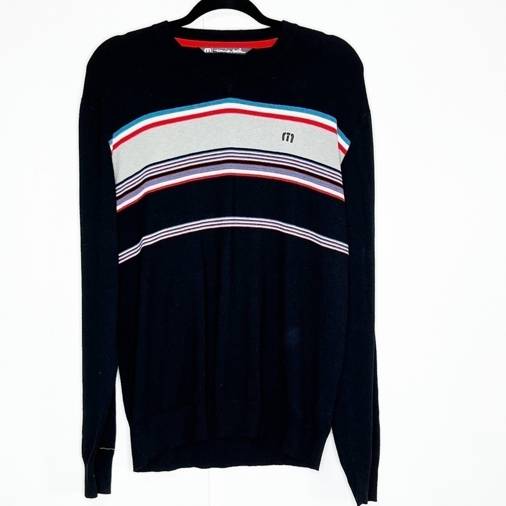 Travis Mathew Crewneck Stripe Sweater